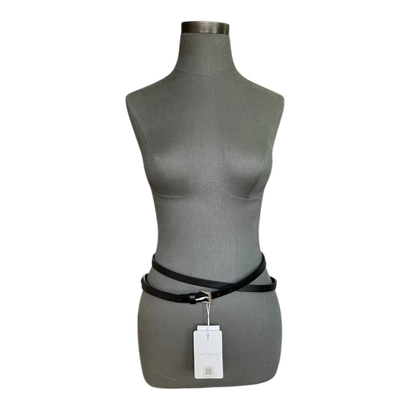 NWT Women BELT TED BAKER London ANDINA
Black Leather Double Wrap Slim Waist BELT - Picture 2 of 4